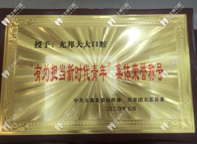 大荔縣尤邦大大口腔榮譽