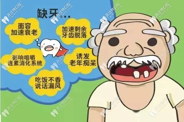 缺牙的危害